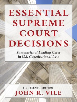 cover image of Essential Supreme Court Decisions